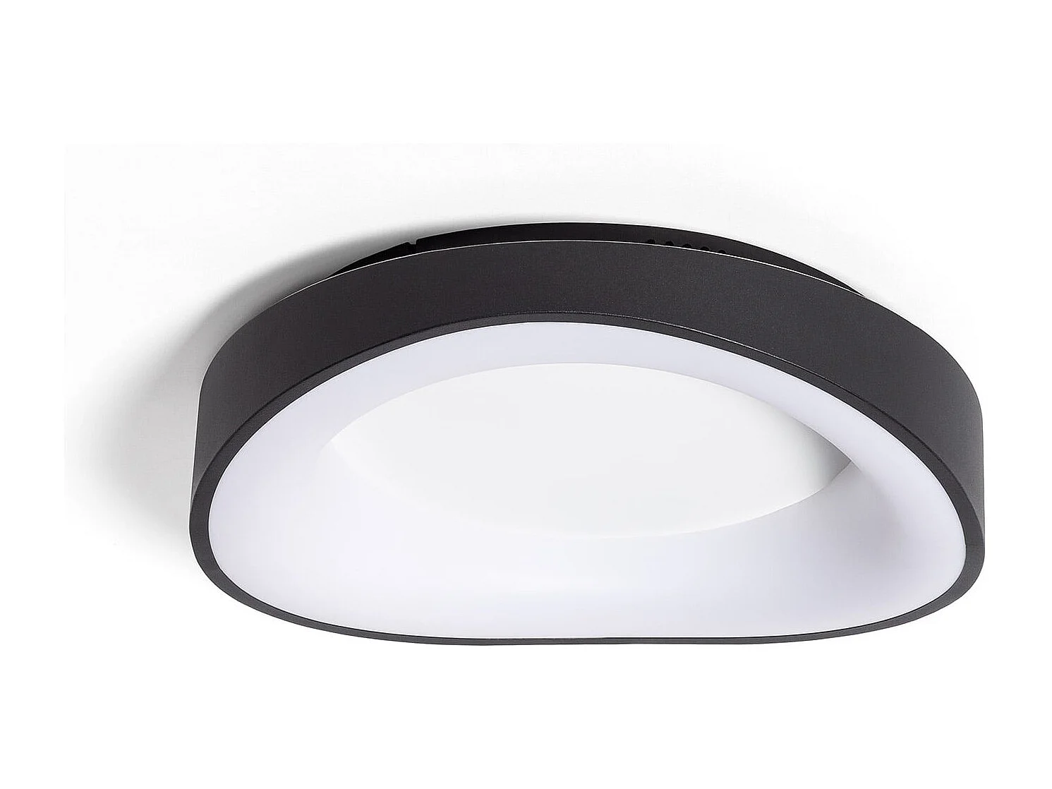 Plafoniera LED 17W Circolare Ø400 mm CCT Selezionabile Unay Nero