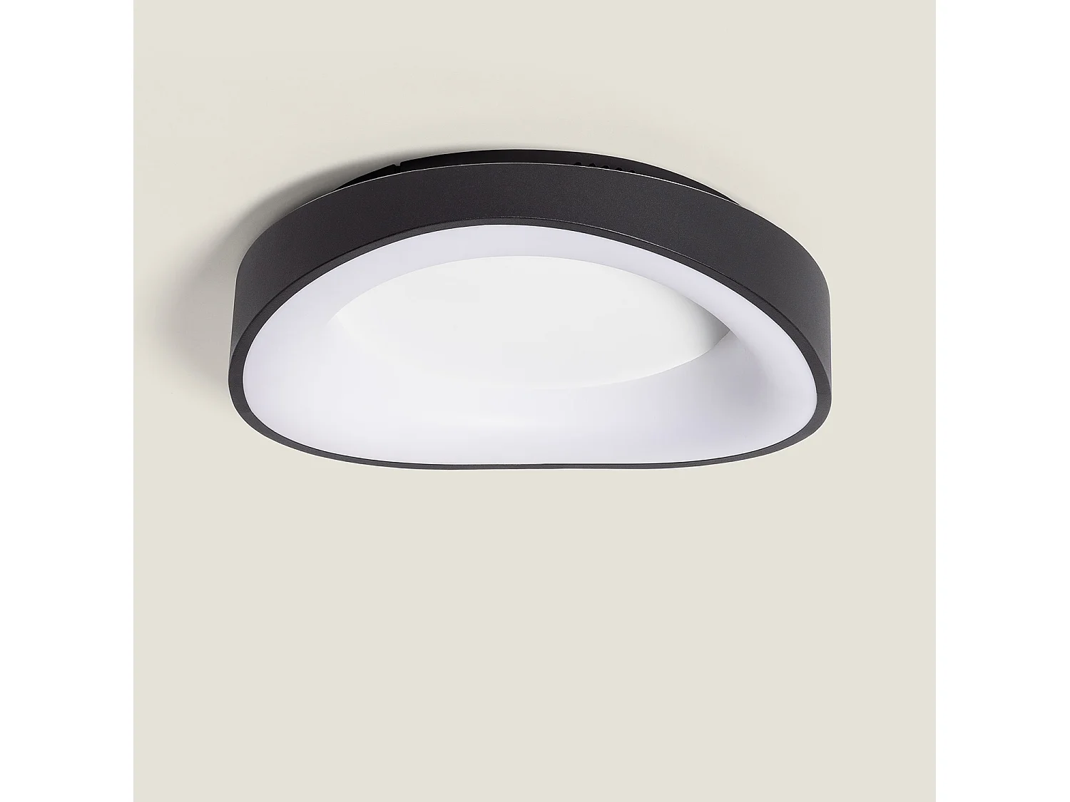 Plafoniera LED 17W Circolare Ø400 mm CCT Selezionabile Unay Nero