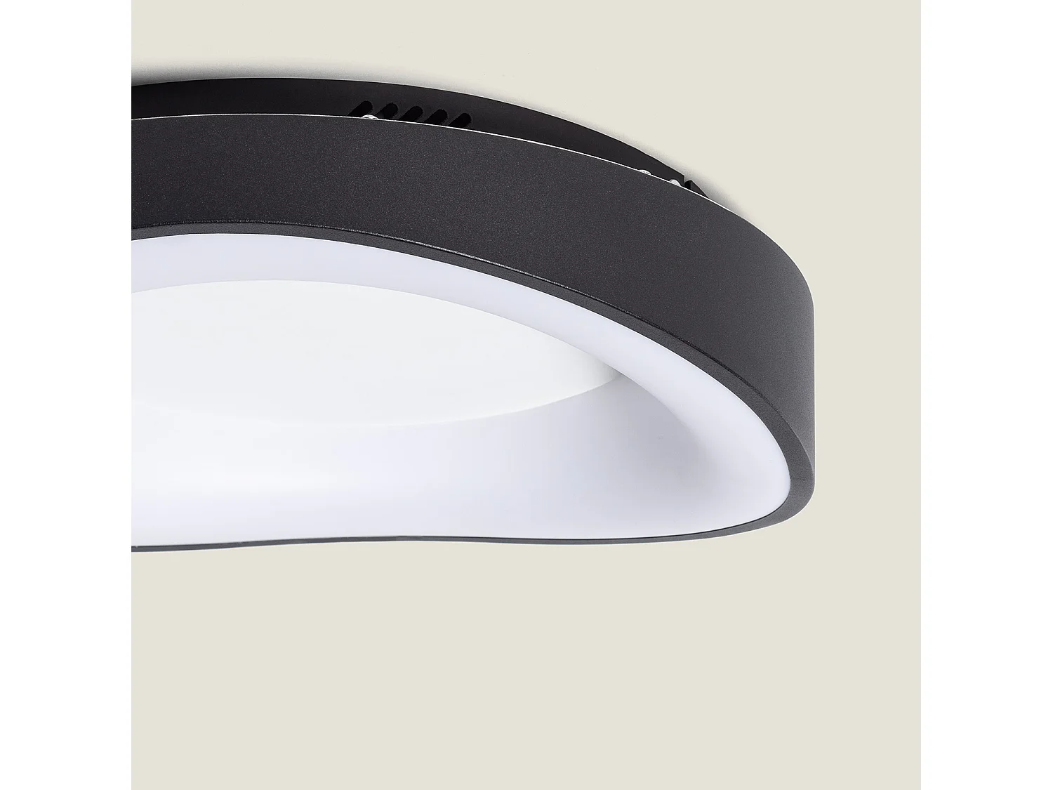 Plafoniera LED 17W Circolare Ø400 mm CCT Selezionabile Unay Nero
