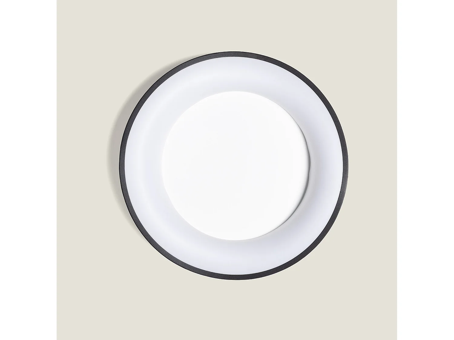 Plafoniera LED 17W Circolare Ø400 mm CCT Selezionabile Unay Nero