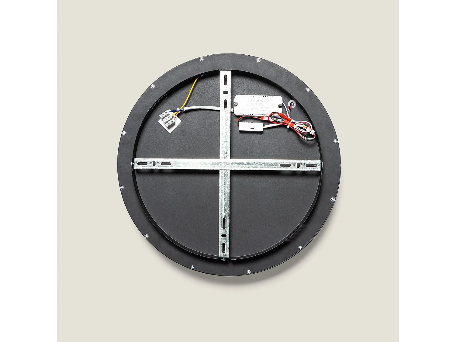 Plafoniera LED 17W Circolare Ø400 mm CCT Selezionabile Unay Nero