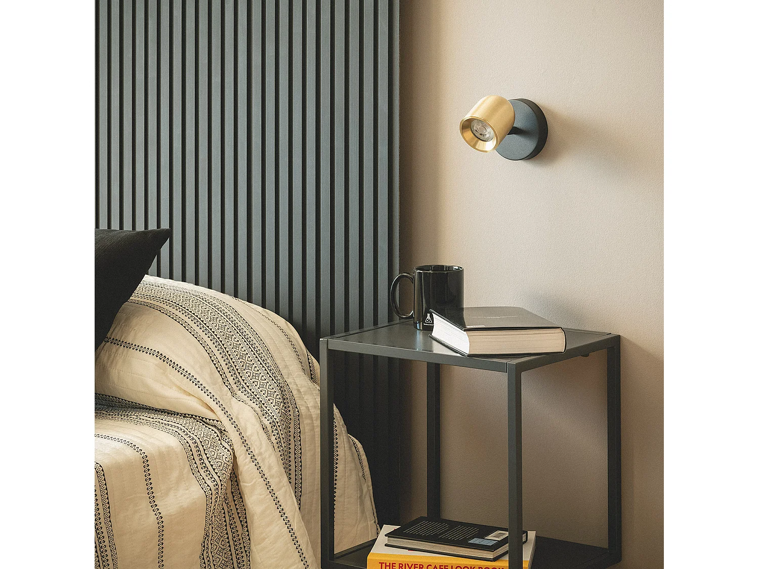 Applique Orientable Aluminium Caleb 1 Spot Doré