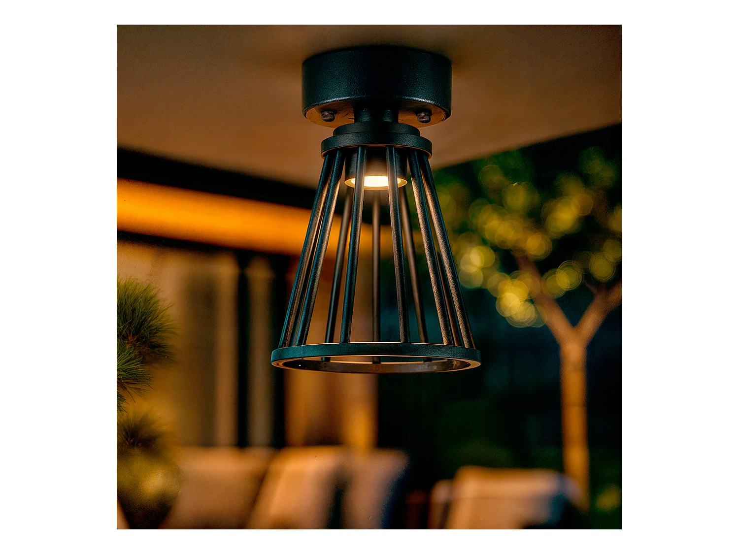 Plafonnier Extérieur LED 6W Aluminium Bradda Noir