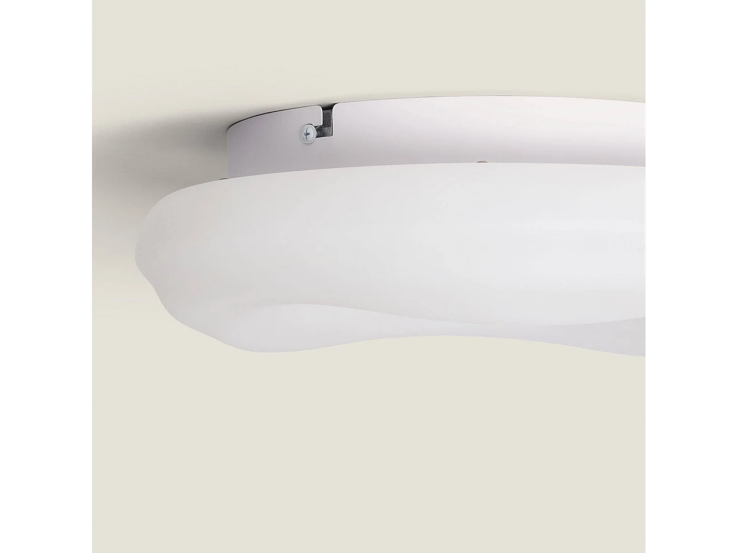 Plafonnier LED 24W Rond Métal Ø300 mm Kate  Blanc