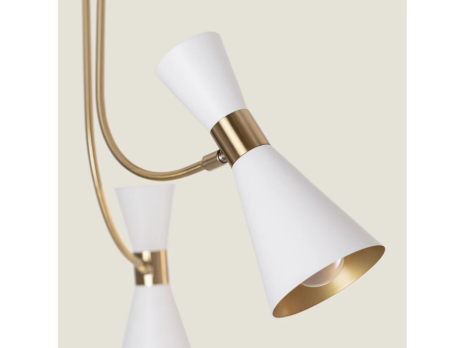 Lampada da Soffitto Alluminio 3 Faretti Jigger Bianco