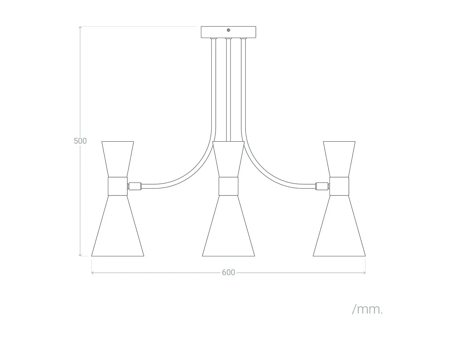 Lampada da Soffitto Alluminio 3 Faretti Jigger Bianco
