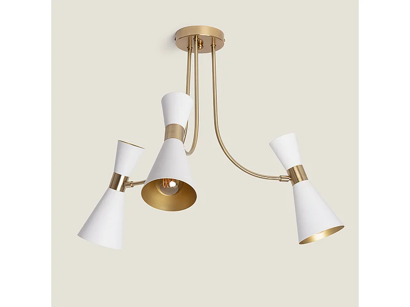 Plafonnier Métal Jigger 3 Spots Blanc