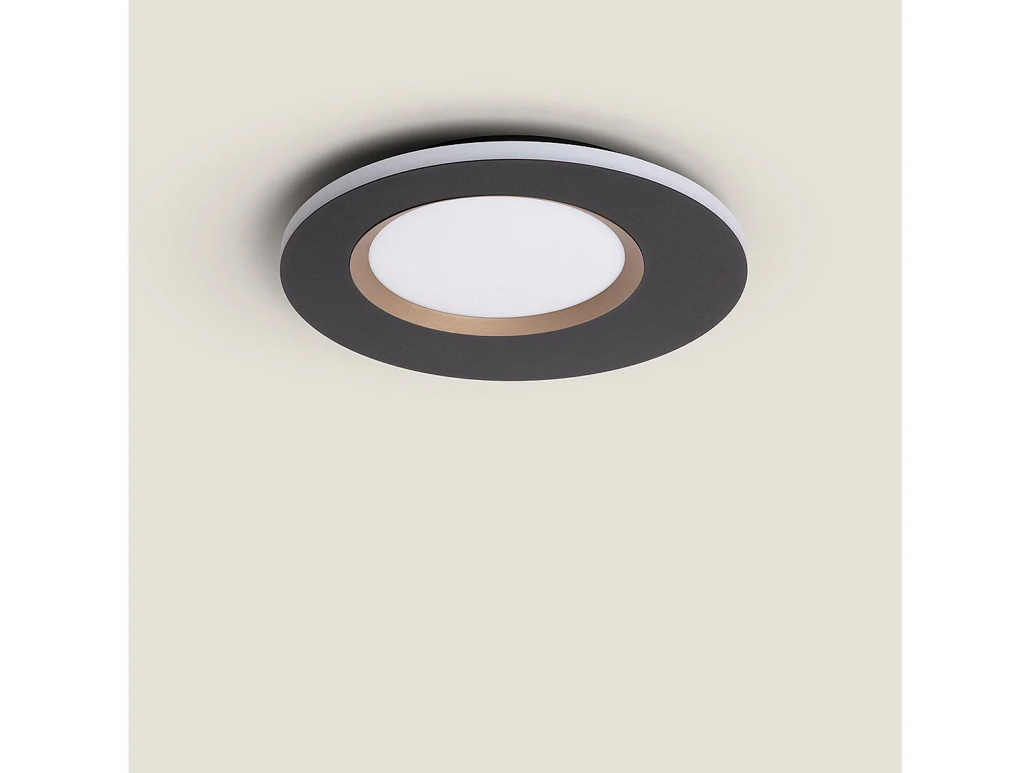 Plafoniera LED da 30 W in Acciaio Taska S Nero