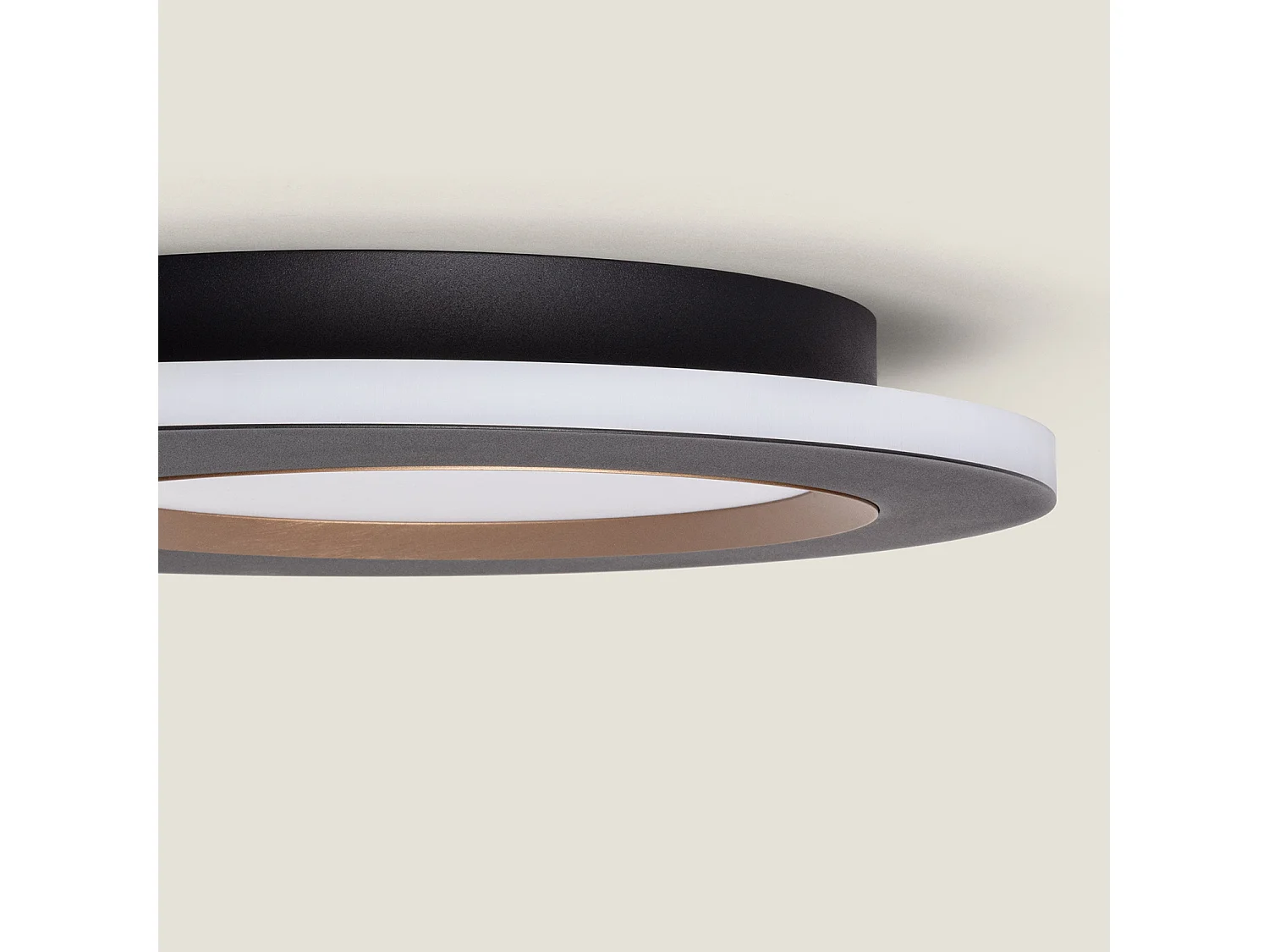 Plafoniera LED da 30 W in Acciaio Taska S Nero