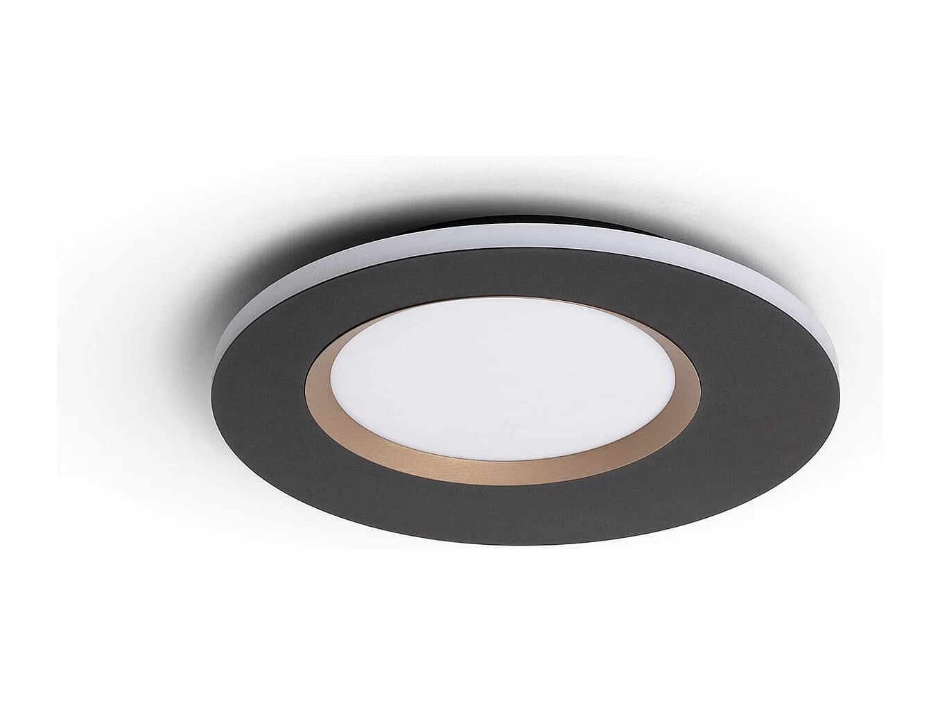 Plafoniera LED da 30 W in Acciaio Taska S Nero