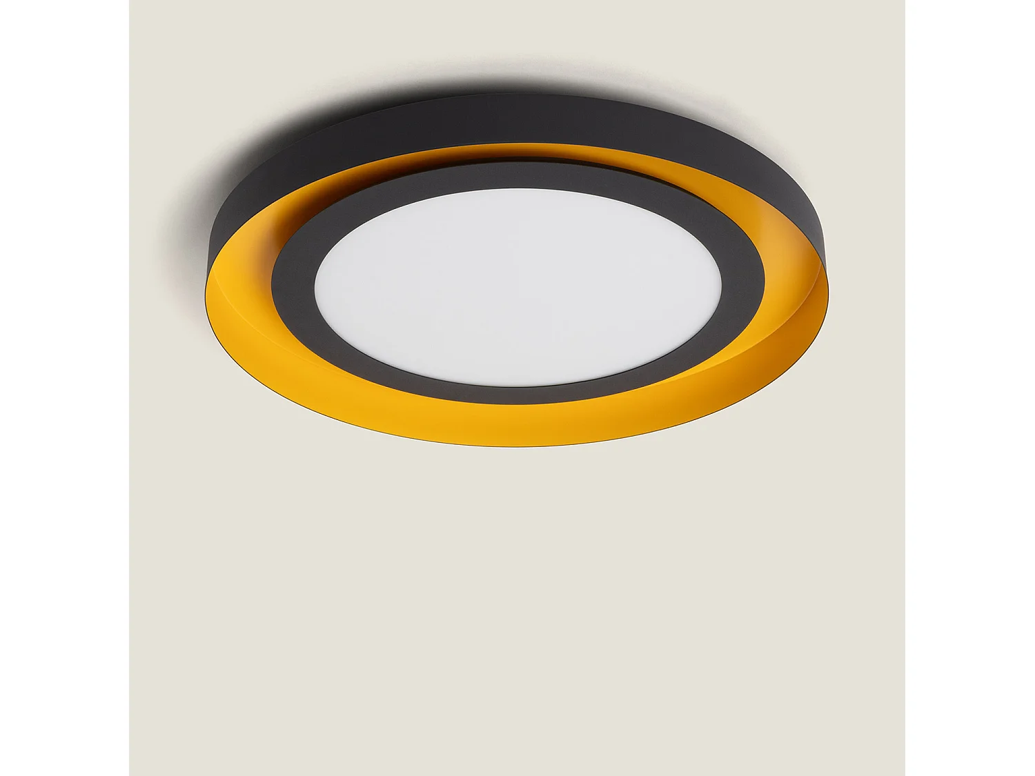 Plafoniera LED da 30 W in Acciaio Bombalot Ø 500 mm Nero Opaco