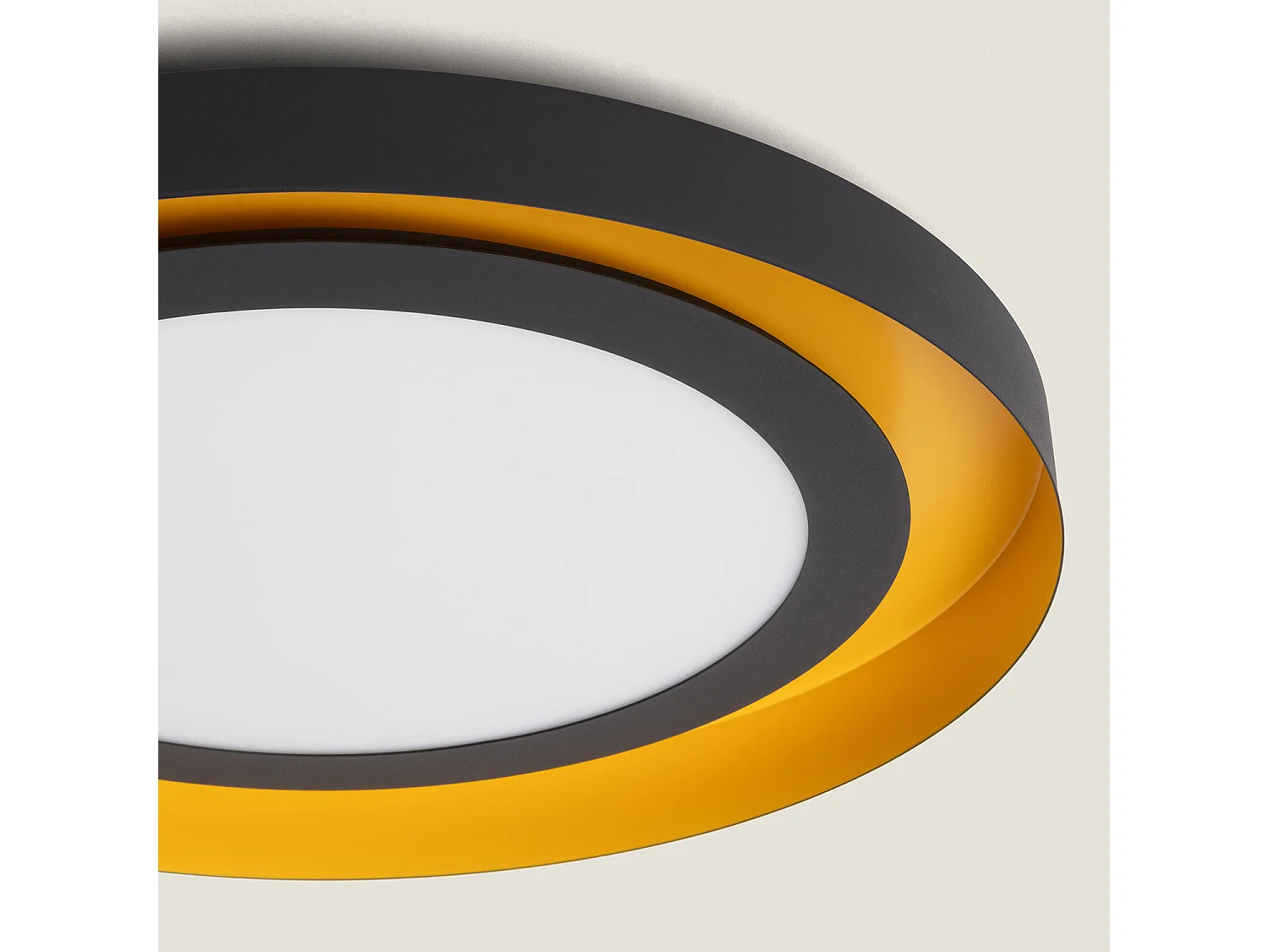 Plafoniera LED da 30 W in Acciaio Bombalot Ø 500 mm Nero Opaco