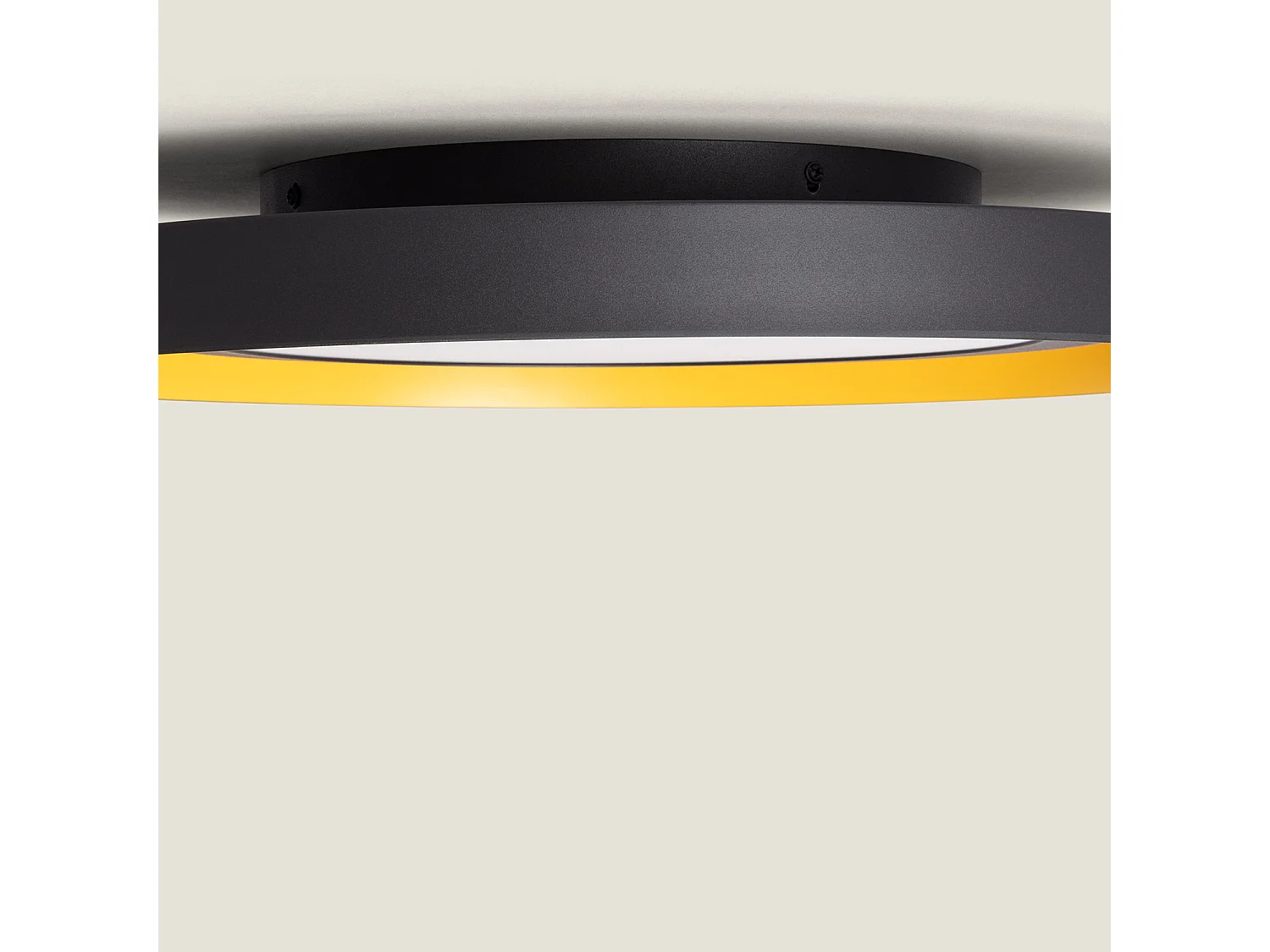 Plafoniera LED da 30 W in Acciaio Bombalot Ø 500 mm Nero Opaco