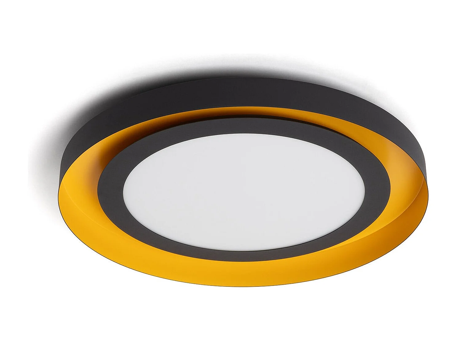 Plafoniera LED da 30 W in Acciaio Bombalot Ø 500 mm Nero Opaco