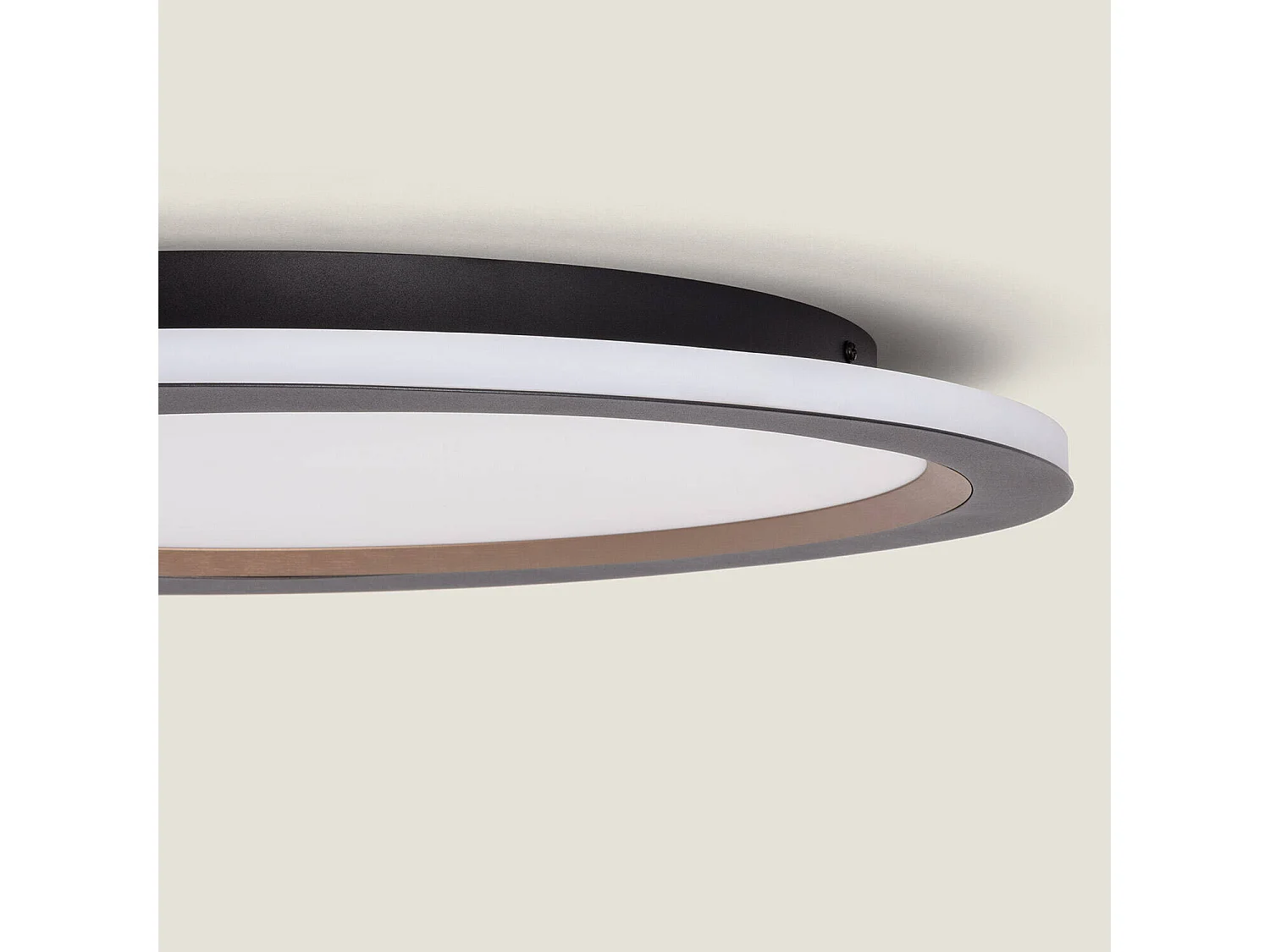 Plafonnier LED 40W Acier Taska Noir