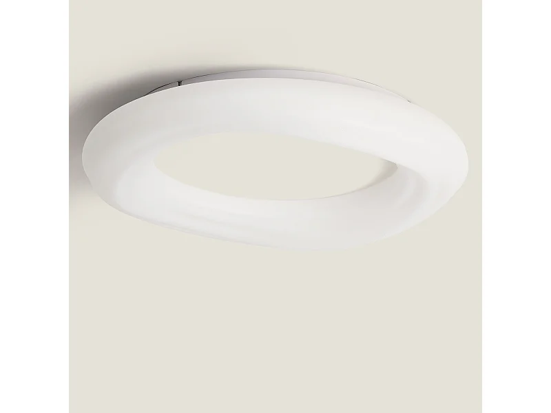 Plafonnier LED 48W Rond Métal Ø550 mm Kate  Blanc