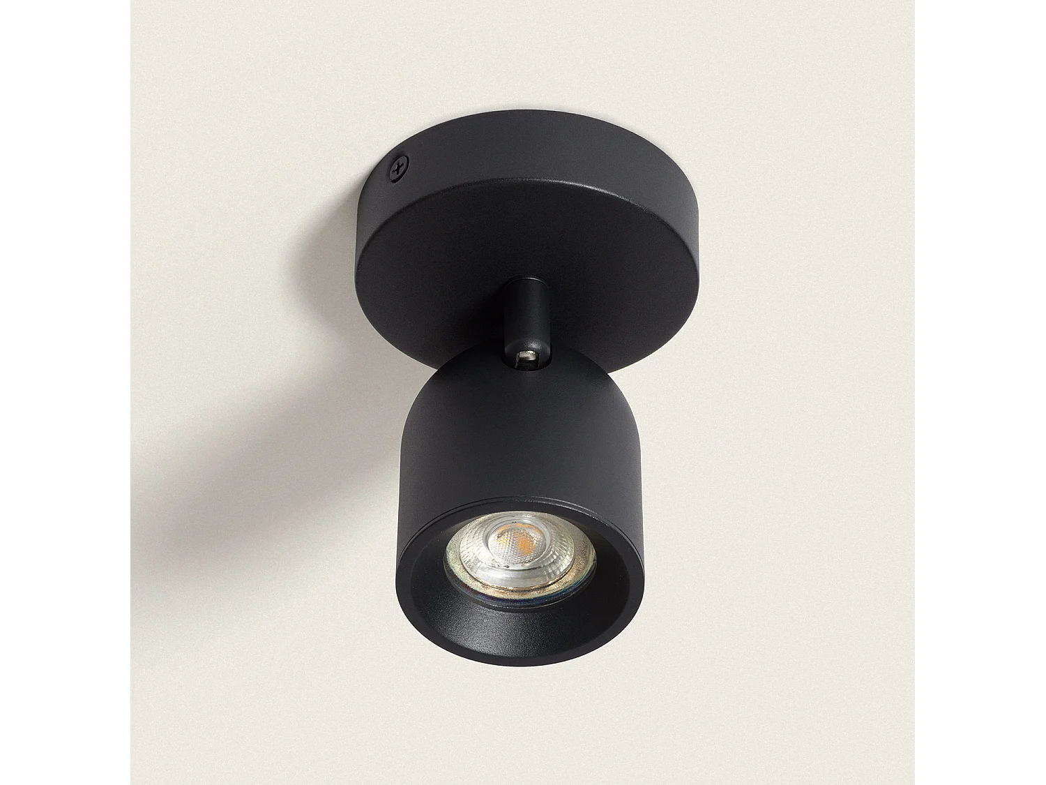 Faretto Orientabile Alluminio Caleb 1 Faretto Nero