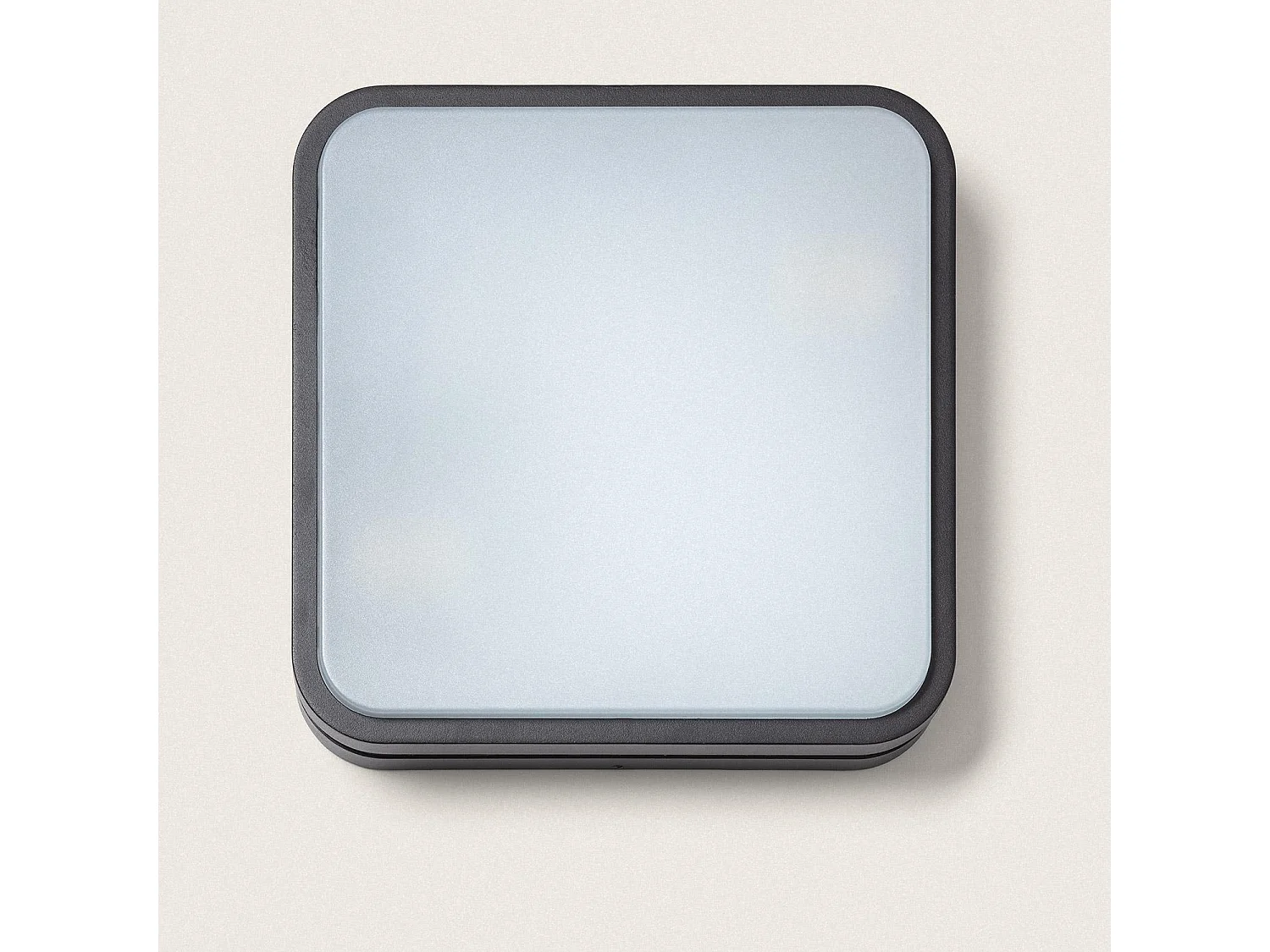 Plafonnier Carré Extérieure Aluminium 285x285 mm Kadam Noir