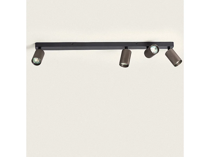 Aplique de Techo Aluminio Breixo 4 Focos Bronce