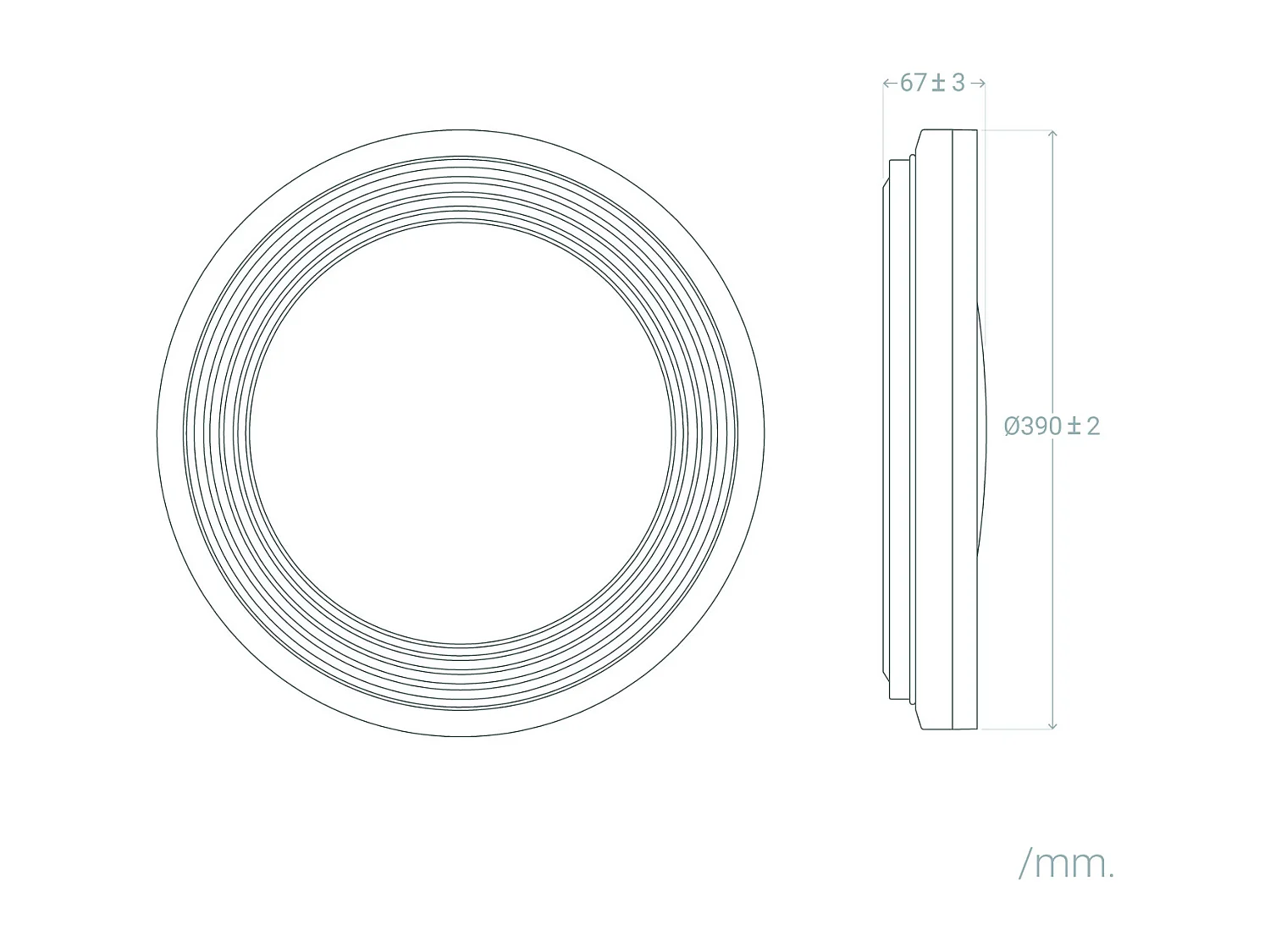 Plafoniera LED 24W Circolare Metallo Desse 2200K - 3000K - 4000K CCT
