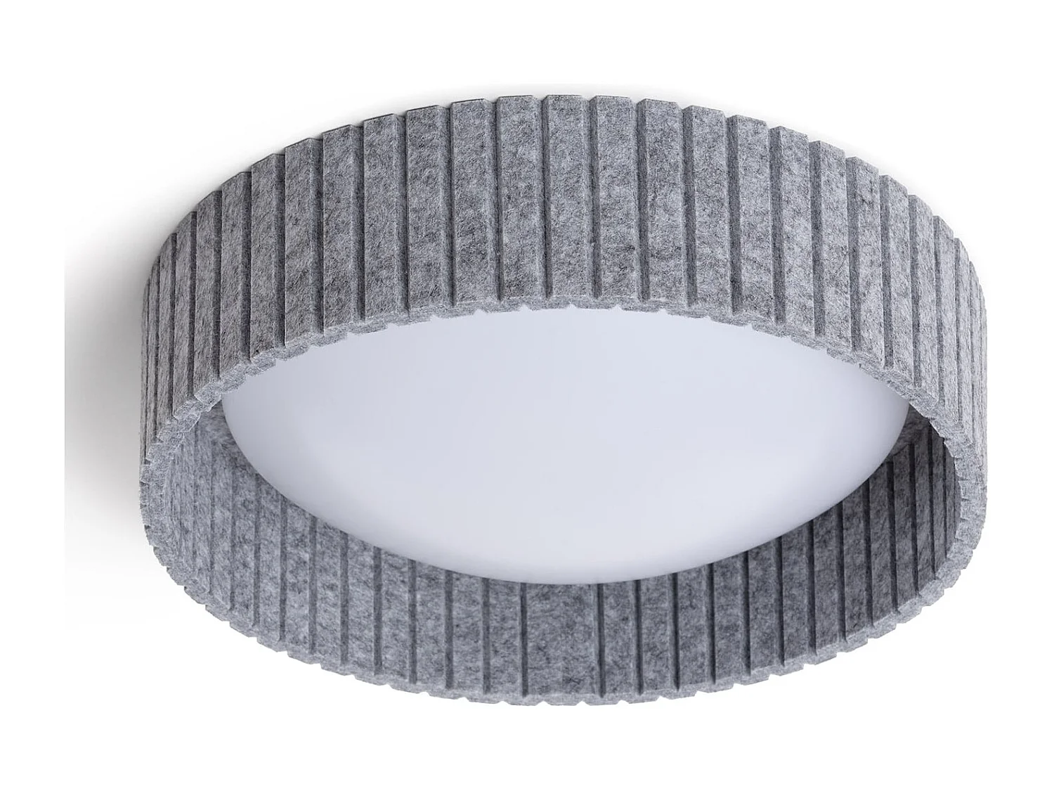 Plafón LED Acústico 18W Circular Fieltro Ø400 mm CCT Seleccionable Kaptyn Gris
