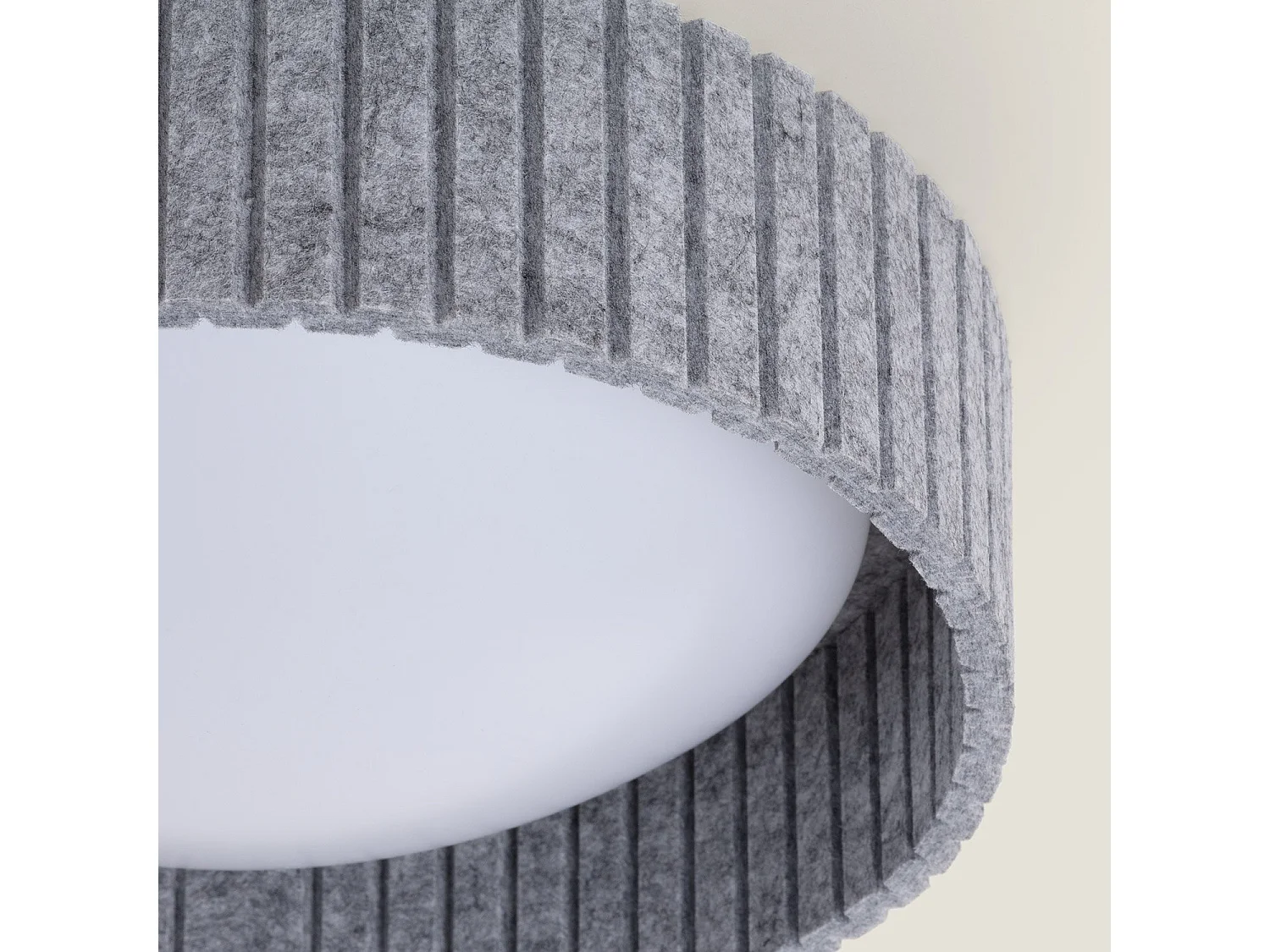 Plafón LED Acústico 18W Circular Fieltro Ø400 mm CCT Seleccionable Kaptyn Gris