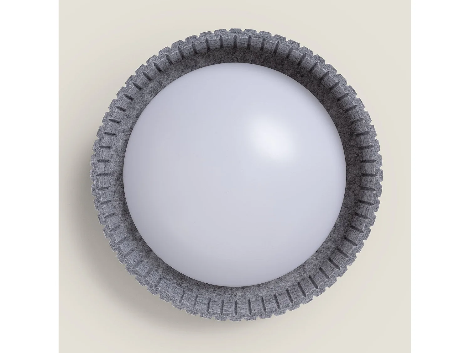 Plafón LED Acústico 18W Circular Fieltro Ø400 mm CCT Seleccionable Kaptyn Gris