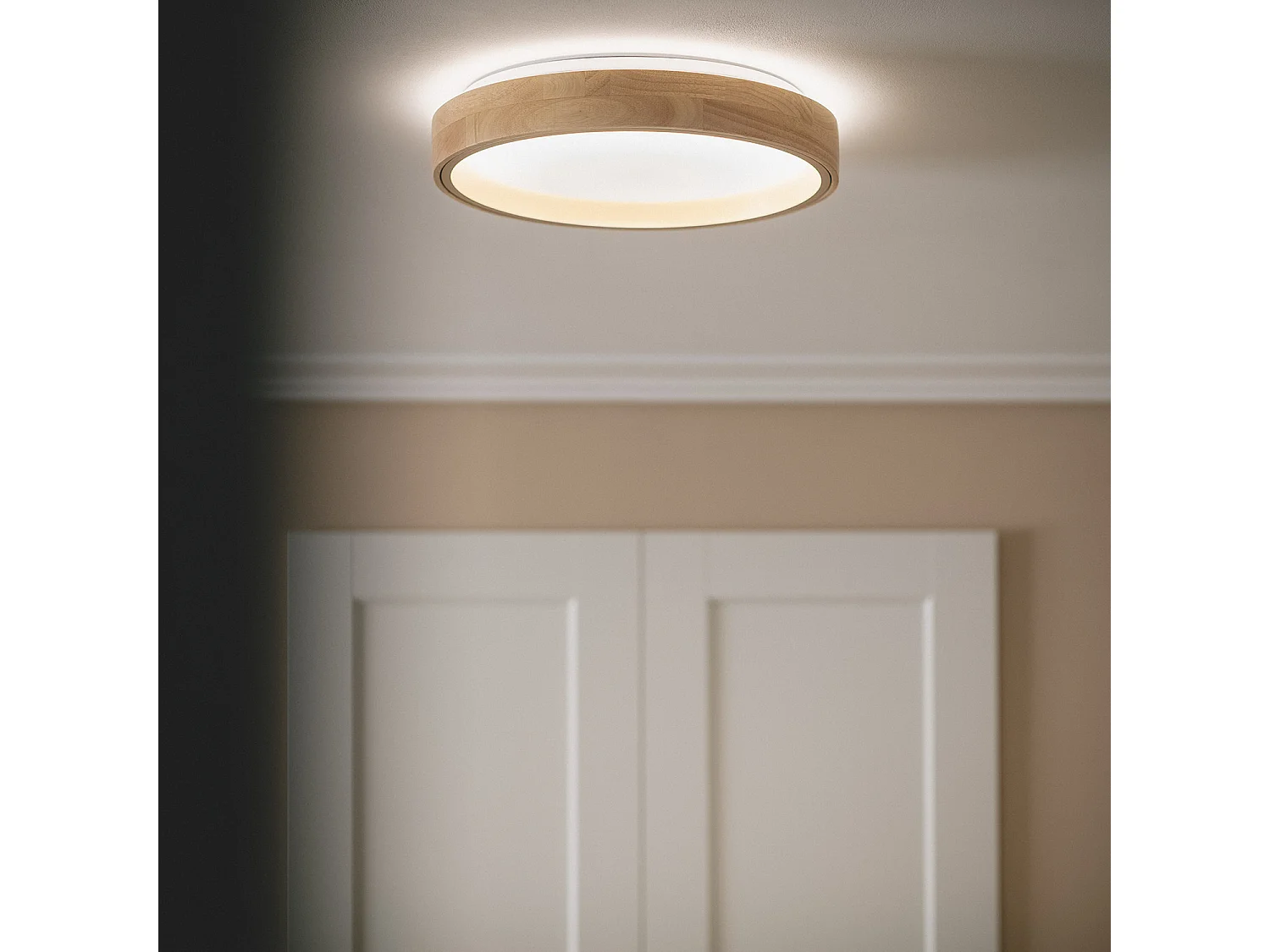 Plafonnier LED 24W Rond Métal Ø400 mm Lunder Doré