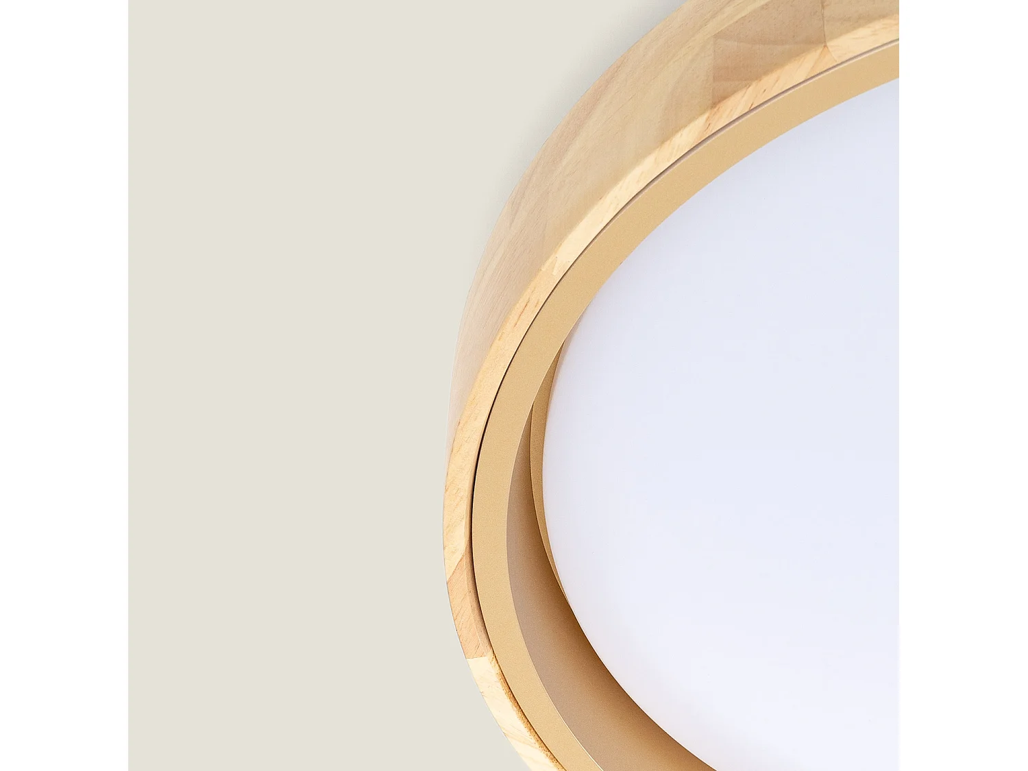 Plafonnier LED 24W Rond Métal Ø400 mm Lunder Doré