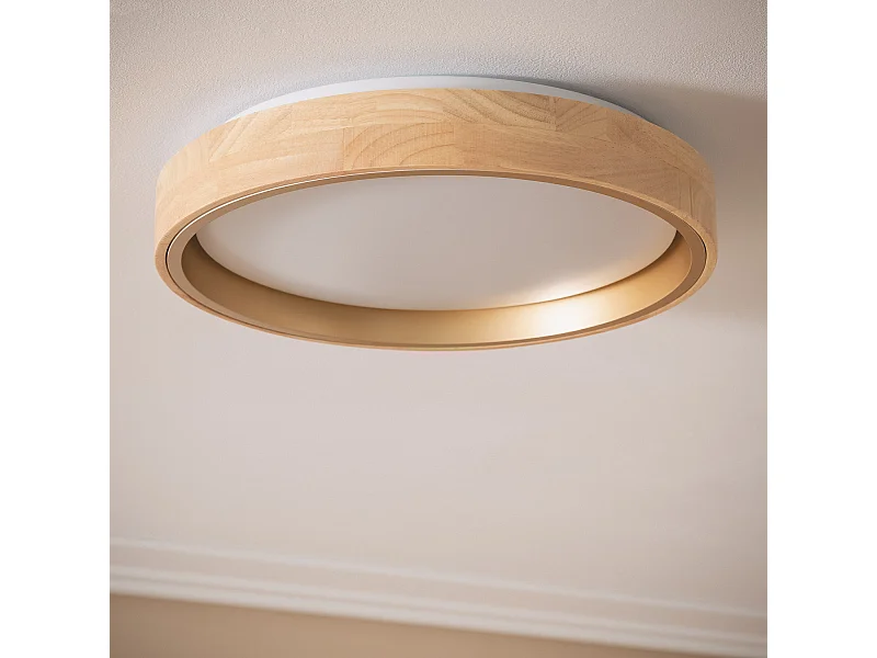 Plafonnier LED 24W Rond Métal Ø400 mm Lunder Doré