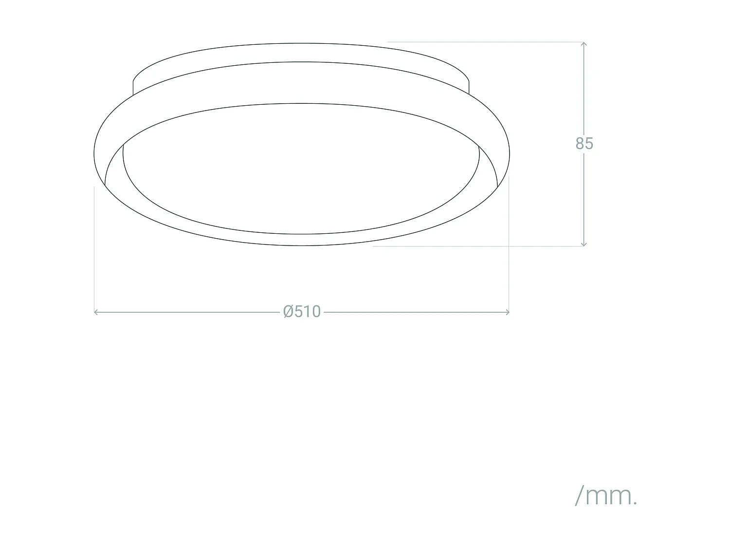 Plafonnier LED 36W Rond Ø510 mm CCT Sélectionnable Rayan Noir