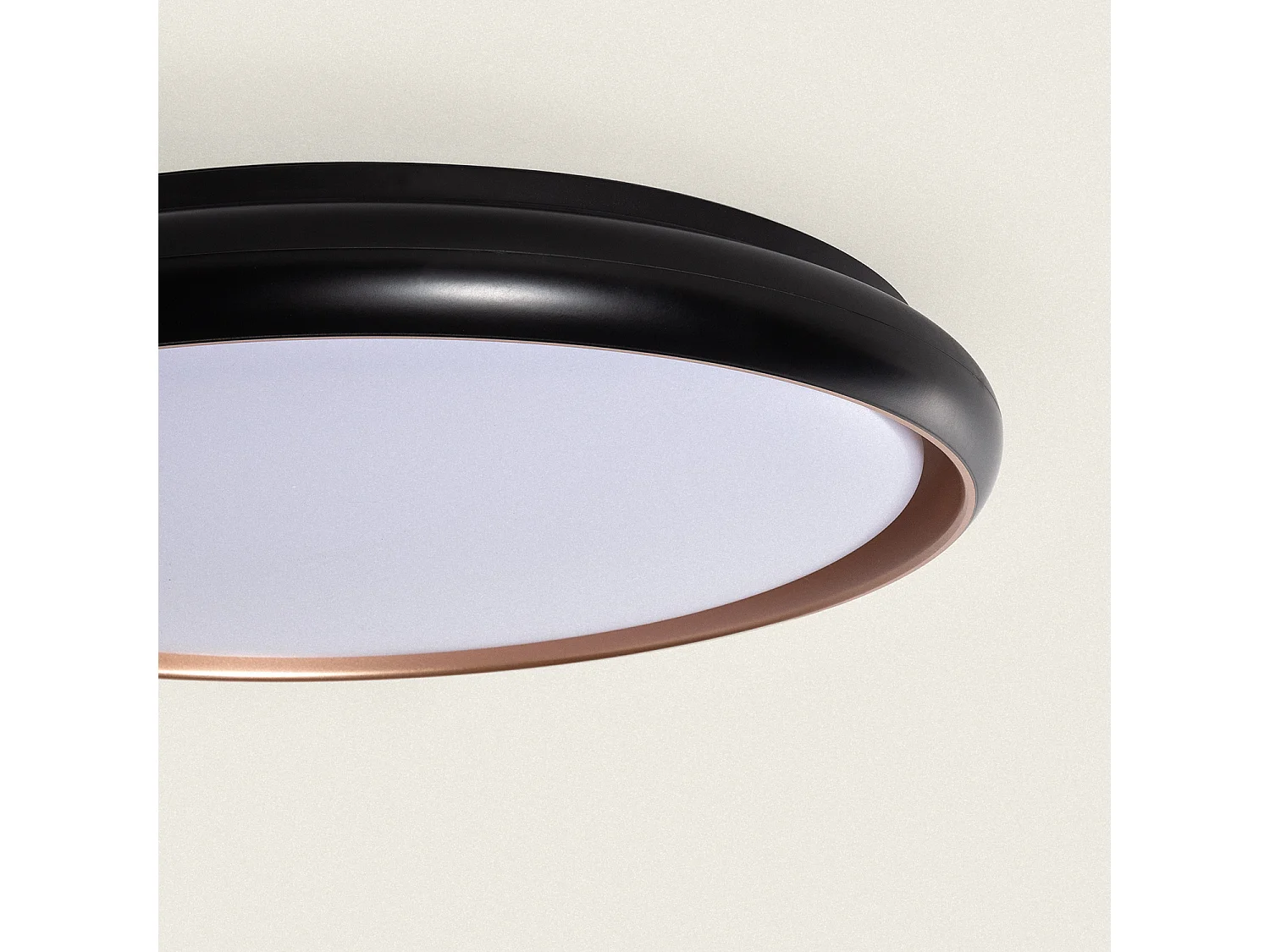 Plafonnier LED 36W Rond Ø510 mm CCT Sélectionnable Rayan Noir