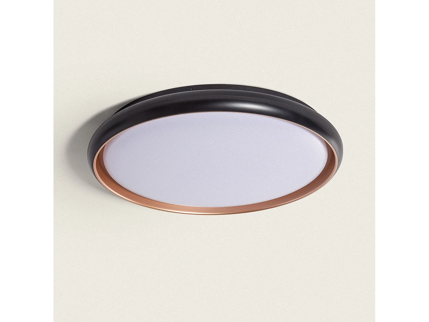 Plafoniera LED 36W Circolare Ø510 mm CCT Selezionabile Rayan Nero