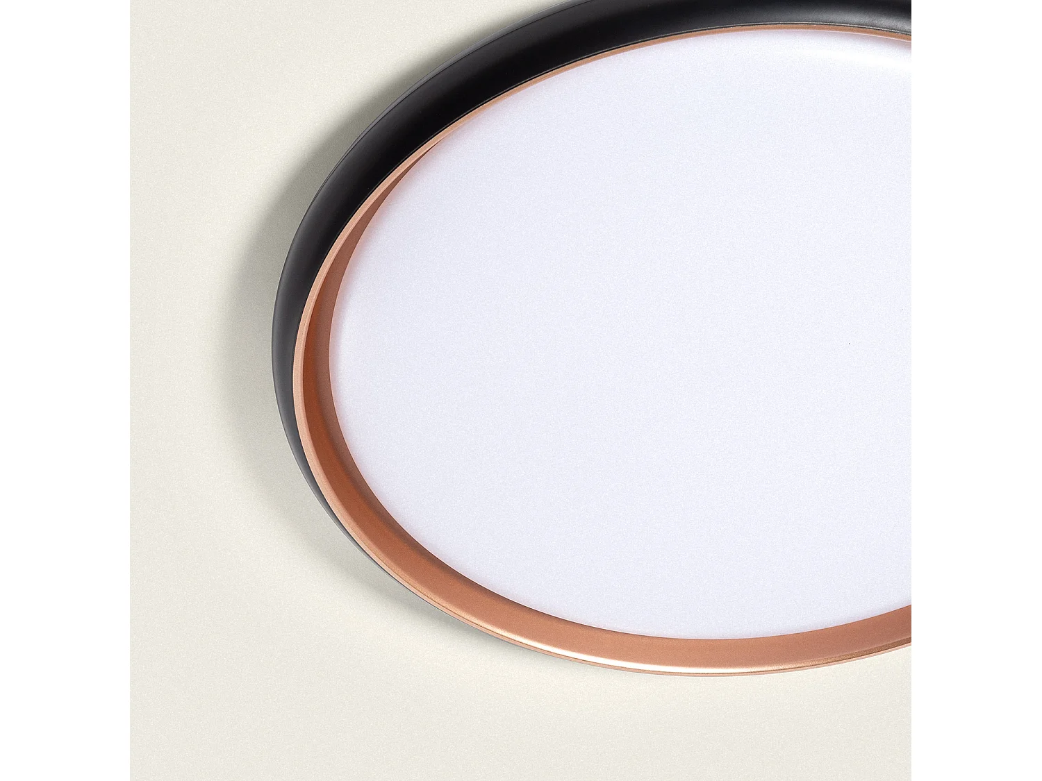 Plafoniera LED 36W Circolare Ø510 mm CCT Selezionabile Rayan Nero