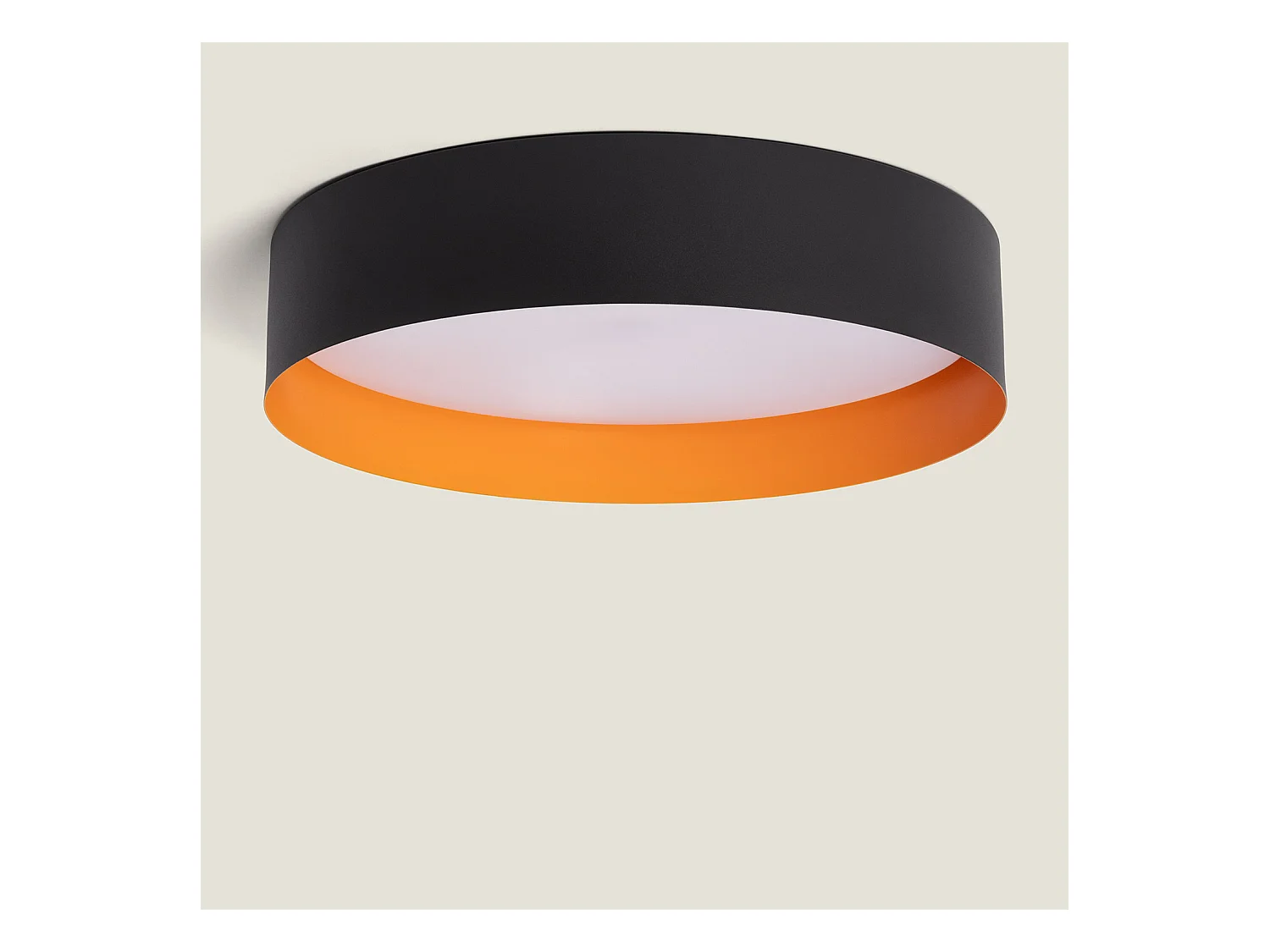 Plafón de Techo LED 40W Metal Talagapa L Ø500 mm Negro