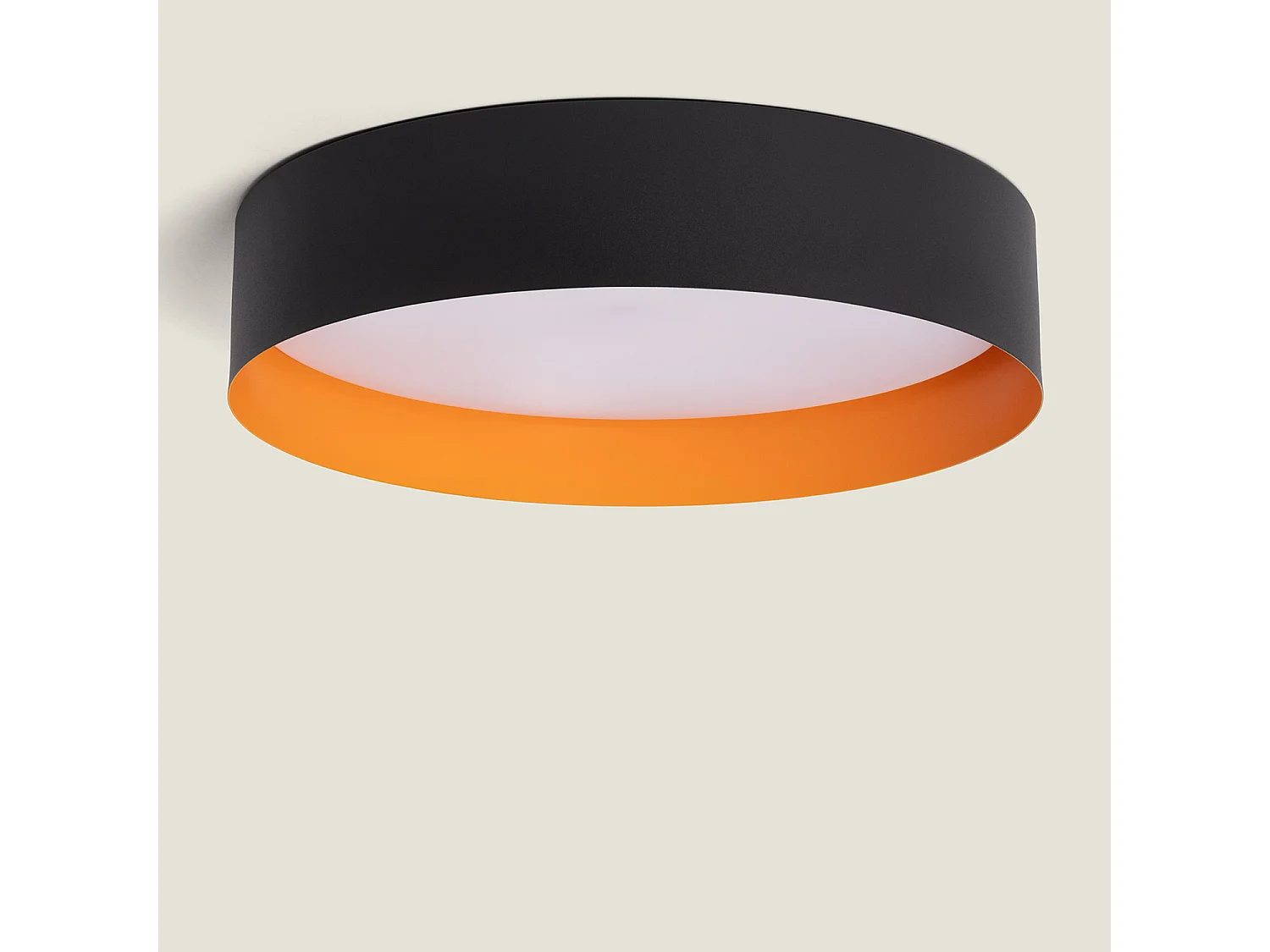 Plafoniera LED da 40 W in Acciaio Talagapa L, Ø 500 mm Nero
