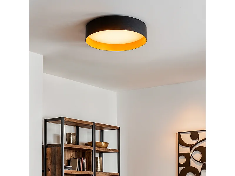 Plafoniera LED 40W Metallo Talagapa L Nero