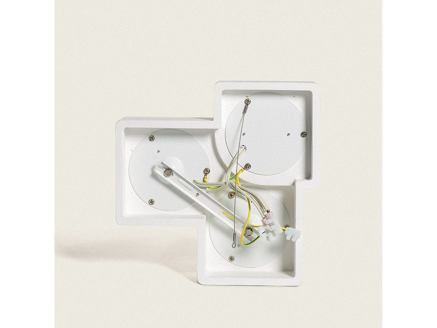 Aplique de Techo Yeso 3 Focos Quman Blanco