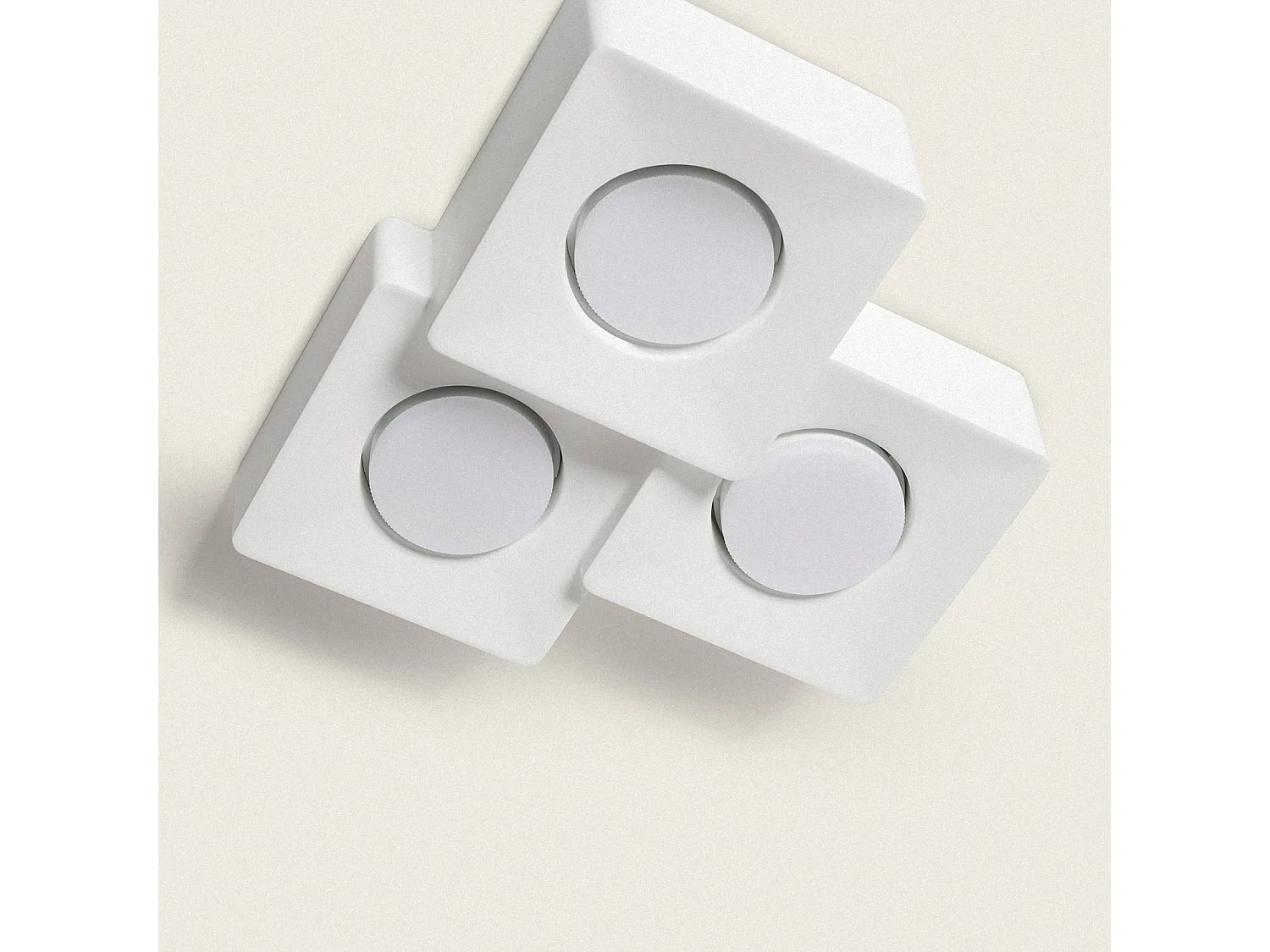 Aplique de Techo Yeso 3 Focos Quman Blanco