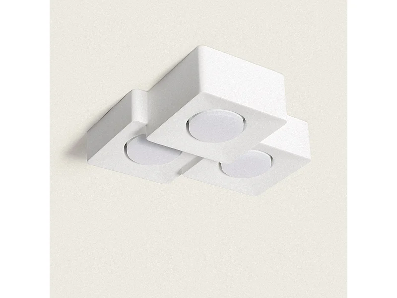 Plafonnier Plâtre 3 Spots Quman Blanc