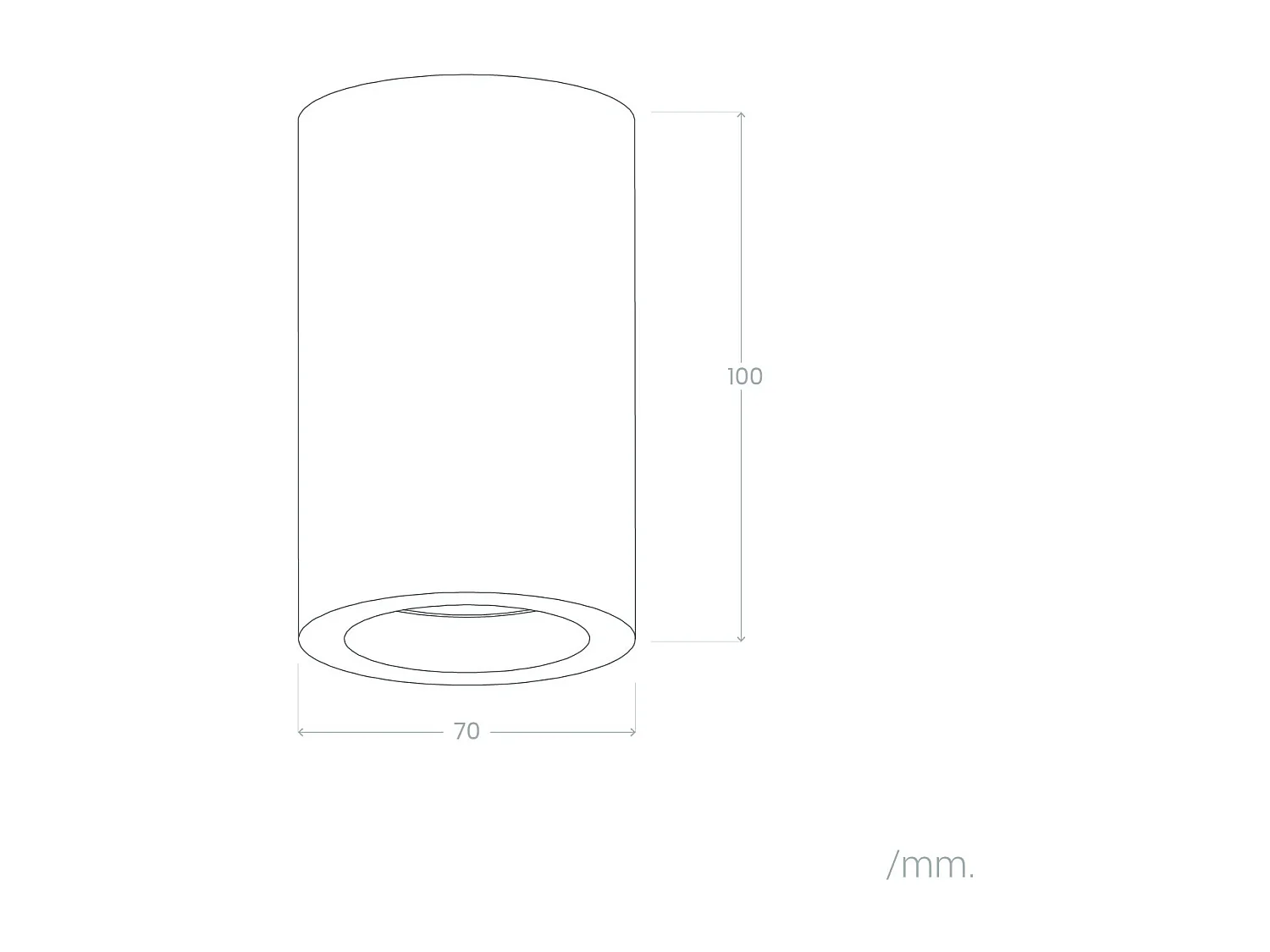 Plafonnier Ciment Medan Gris