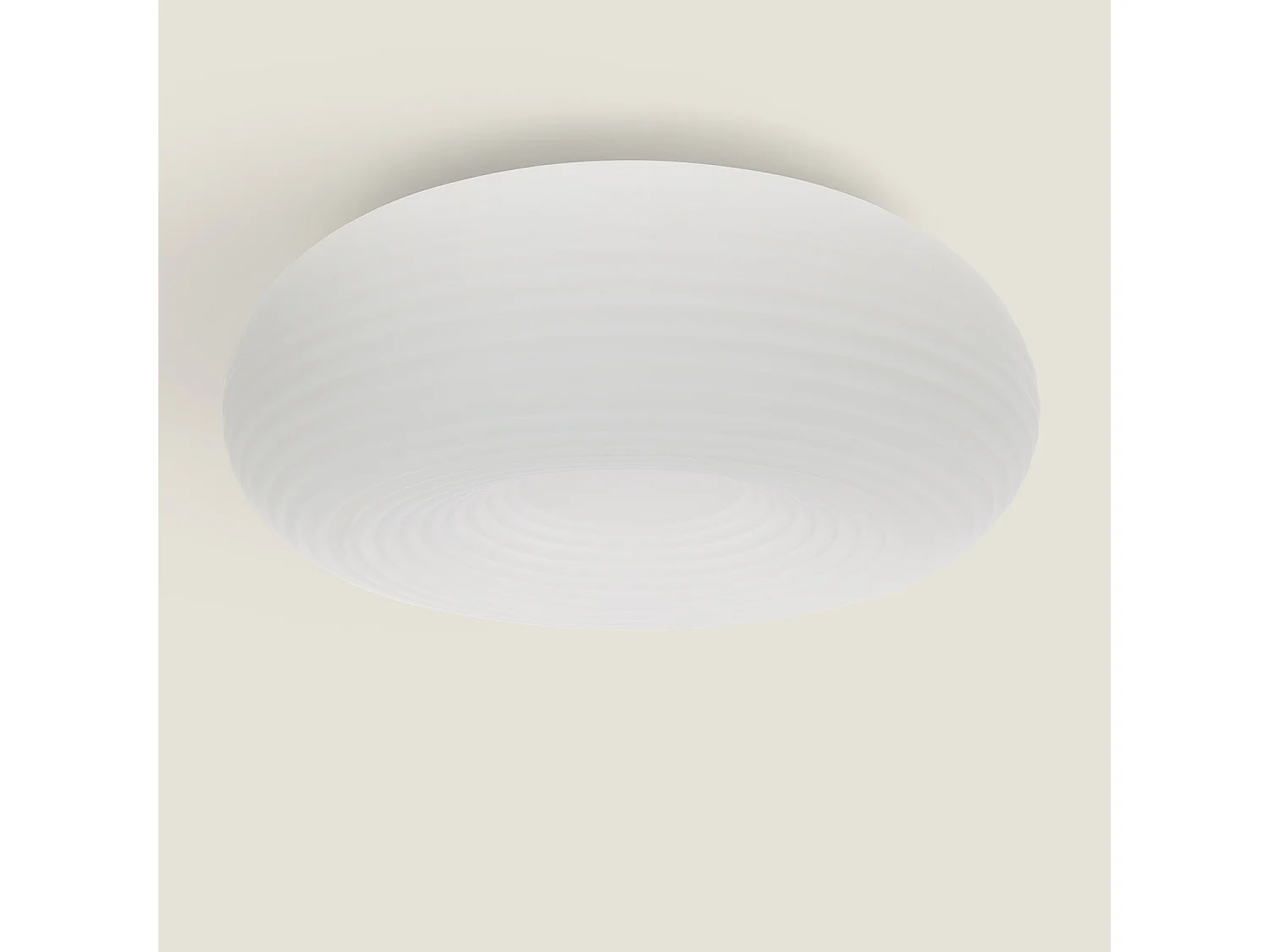 Plafonnier LED 48W Rond Métal Ø500 mm Junai  Blanc