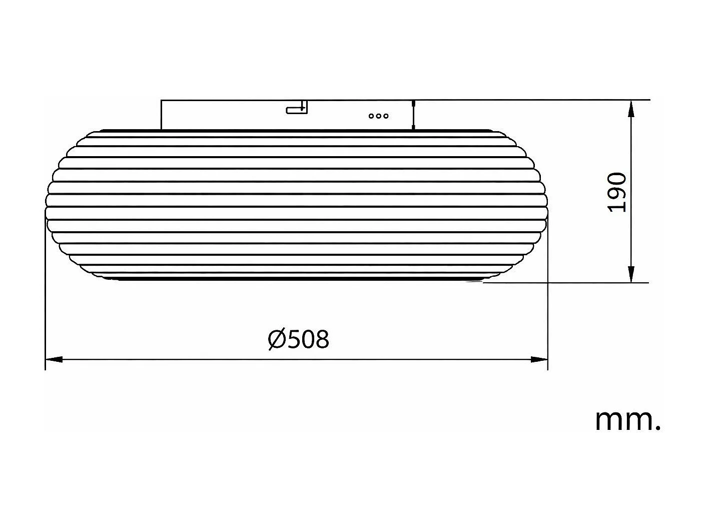 Plafonnier LED 48W Rond Métal Ø500 mm Junai  Blanc