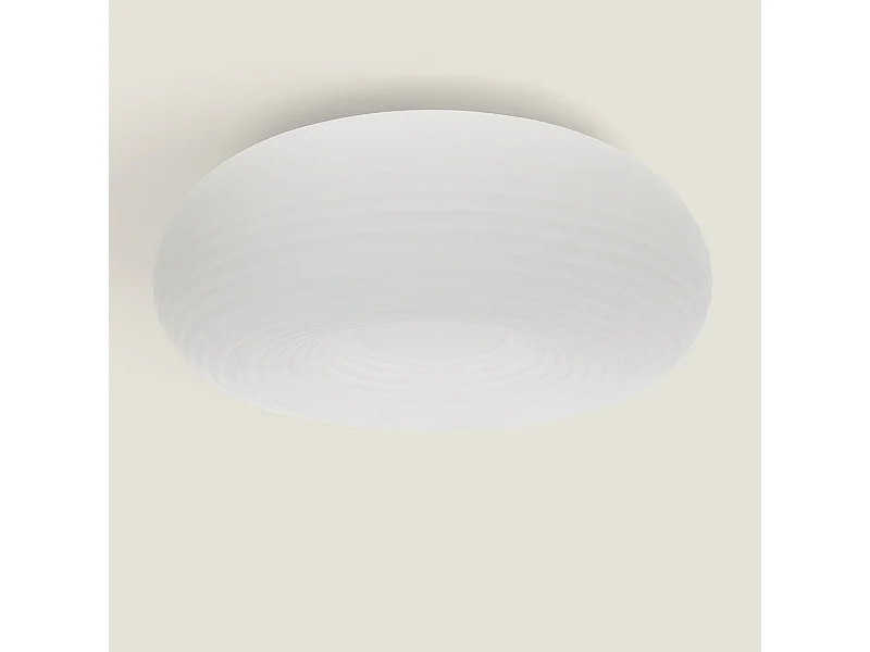 Plafonnier LED 48W Rond Métal Ø500 mm Junai  Blanc