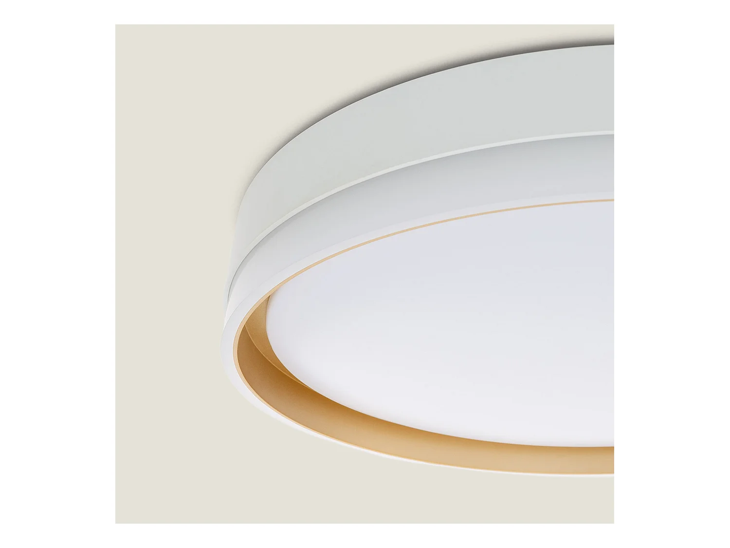 Plafonnier LED 24W Rond Métal Ø400 mm Marstal Doré