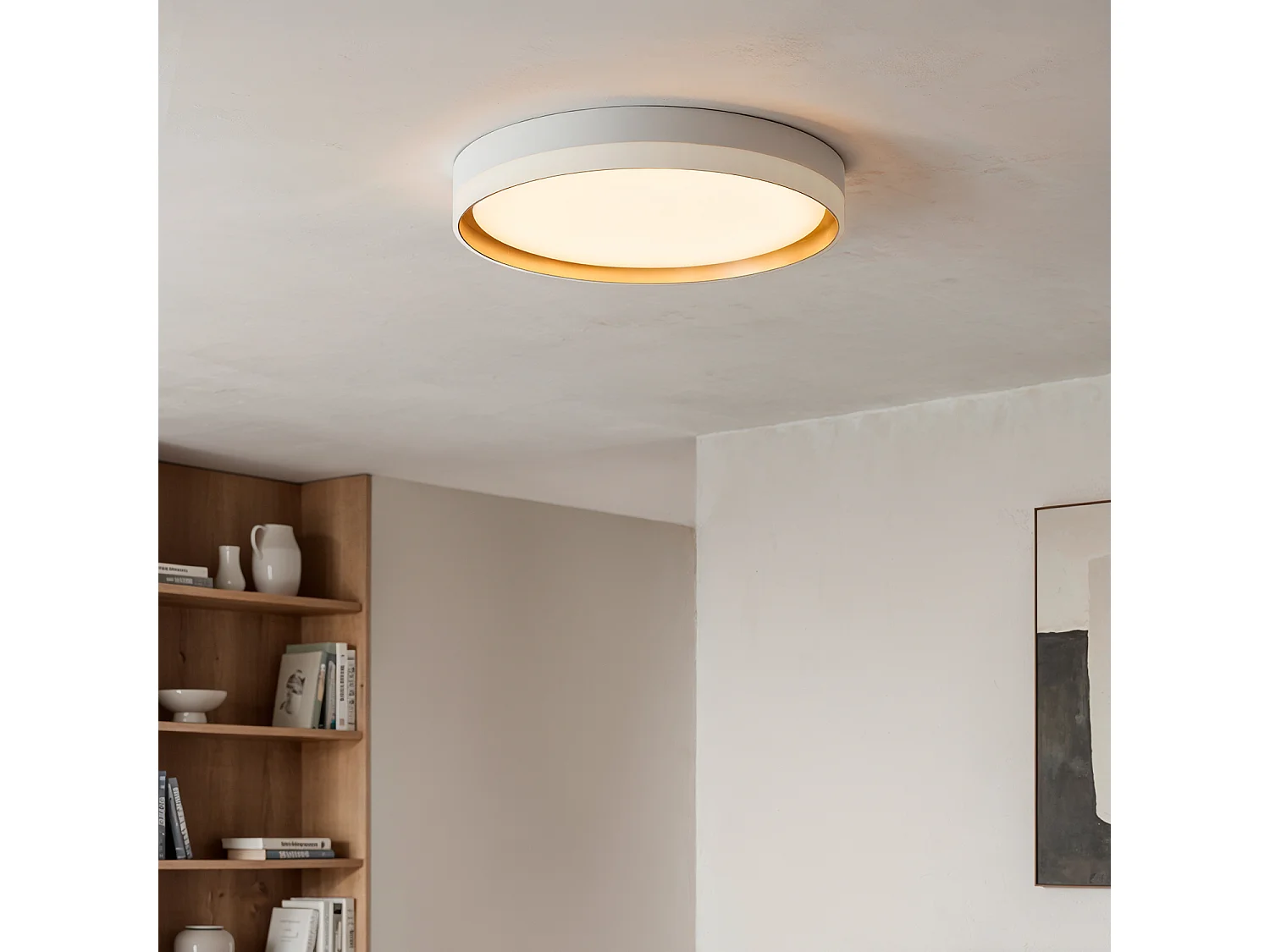 Plafón LED 24W Circular Metal Ø400 mm Marstal Dorado