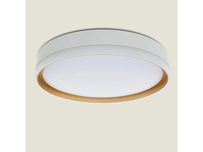 Plafonnier LED 24W Rond Métal Ø400 mm Marstal Doré