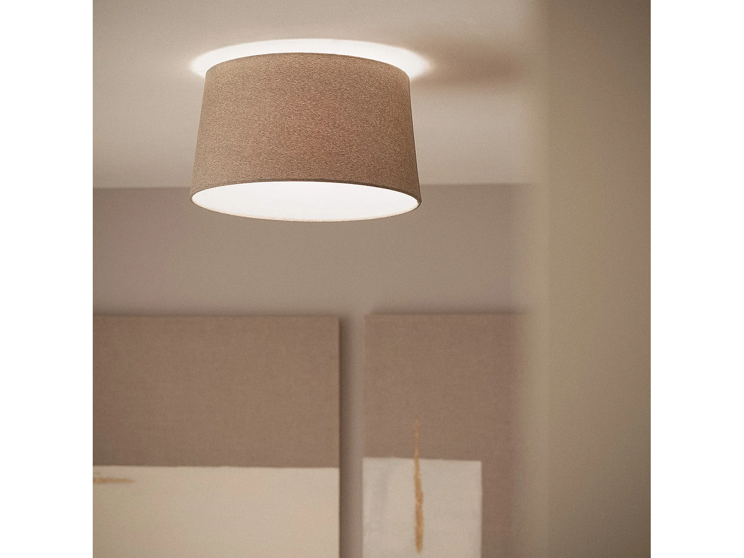 Lampada da Soffitto Lino Trude Marrone