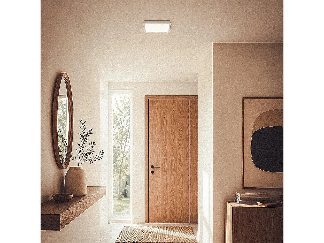 Downlight LED 9-12-18W Quadrato CCT Selezionabile Sensore di Movimento e Crepuscolare Foro 55-200 mm 2700K - 4000K - 6000K Selezionabile (Caldo-Naturale-Freddo)