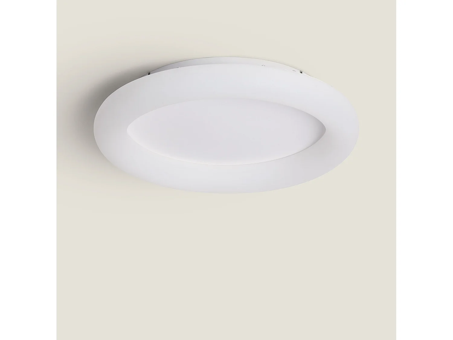 Plafonnier LED 36W Rond Métal Ø400 mm Irlava Blanc